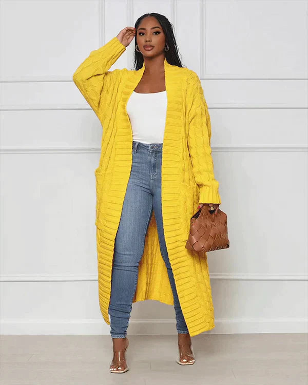 Theodora - Cardigan long à col en V