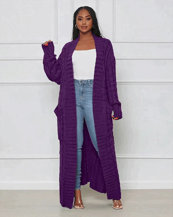 Theodora - Cardigan long à col en V
