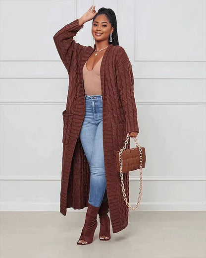 Theodora - Cardigan long à col en V
