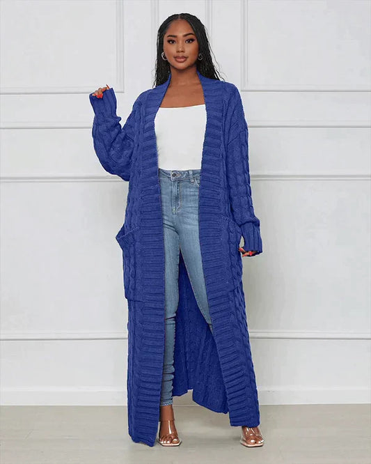 Theodora - Cardigan long à col en V