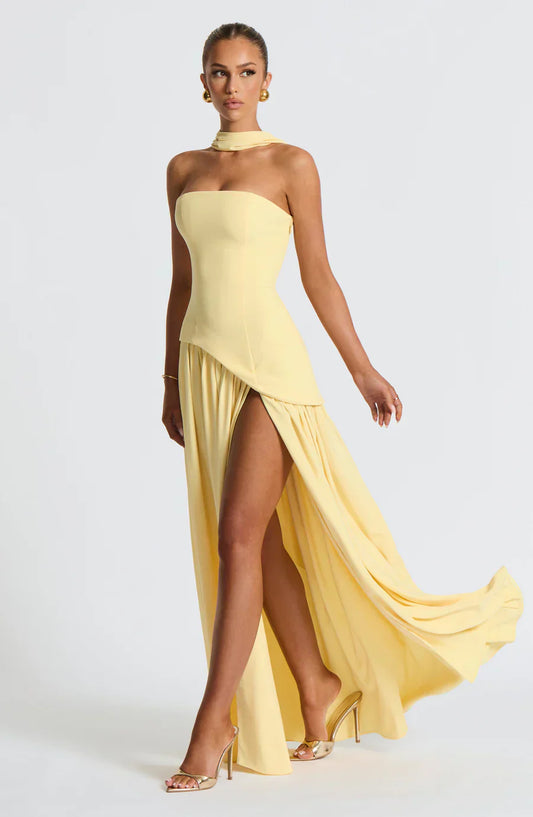 ELSA - ROBE MAXI À FENTE