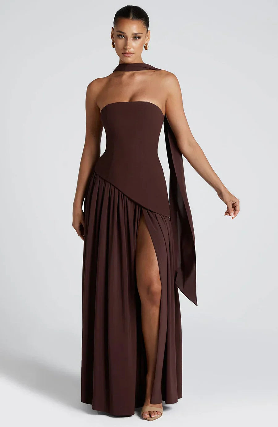 ELSA - ROBE MAXI À FENTE