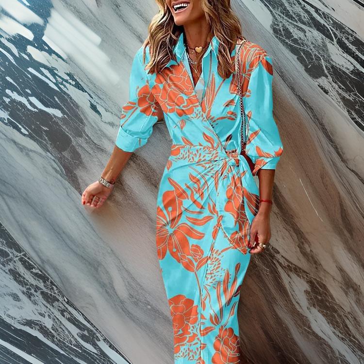 CASSANDRA™ - ROBE ENVELOPPE IMPRIMÉE